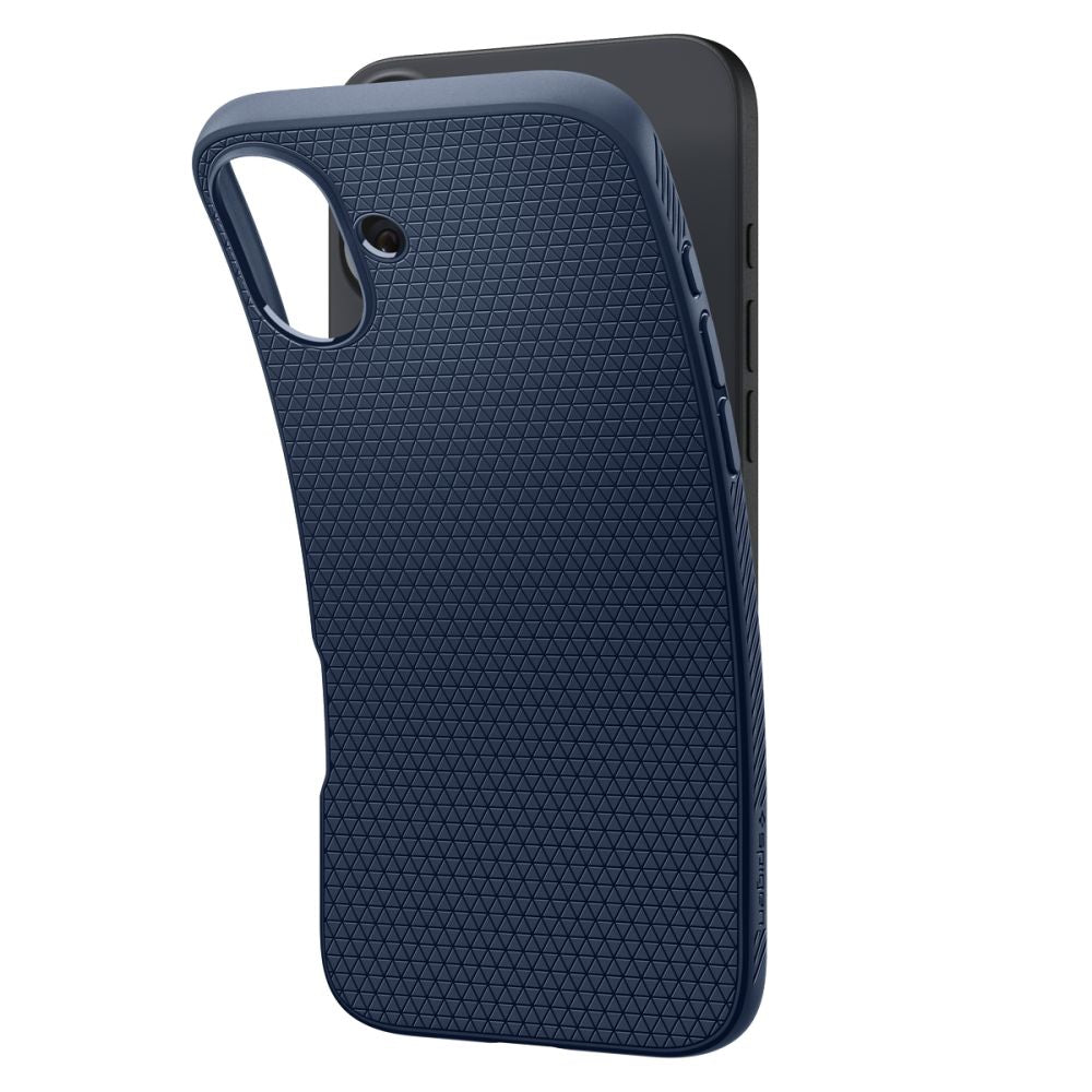 Coque pour Apple iPhone 16, Spigen, Liquid Air, Bleu ACS08195