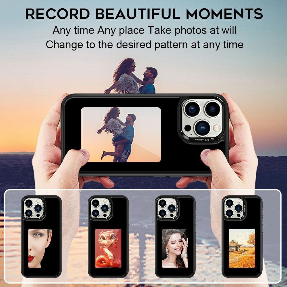 Coque pour Apple iPhone 15 Pro, OEM, Écran E-Ink Personnalisé (4 pouces), Noir