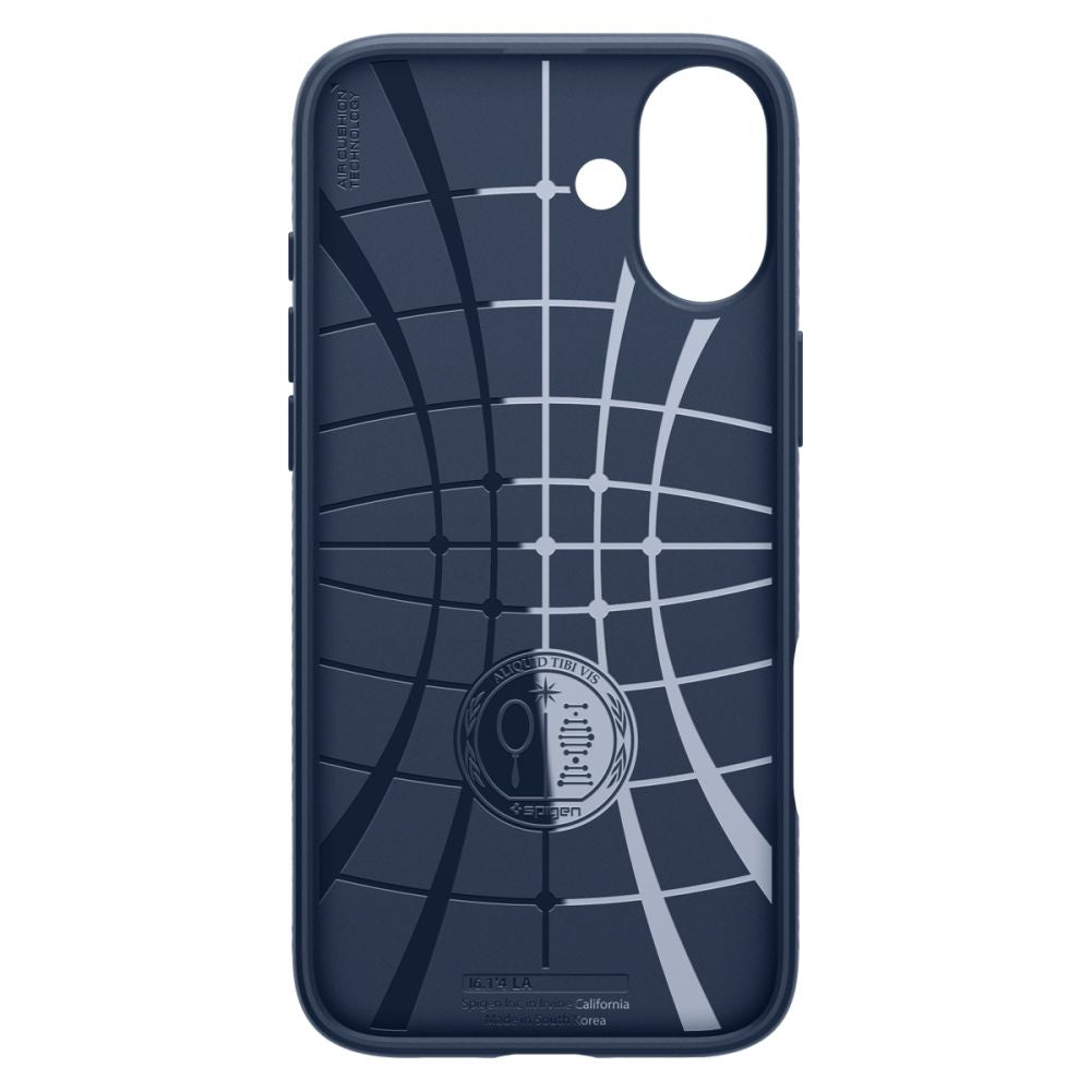 Coque pour Apple iPhone 16, Spigen, Liquid Air, Bleu ACS08195