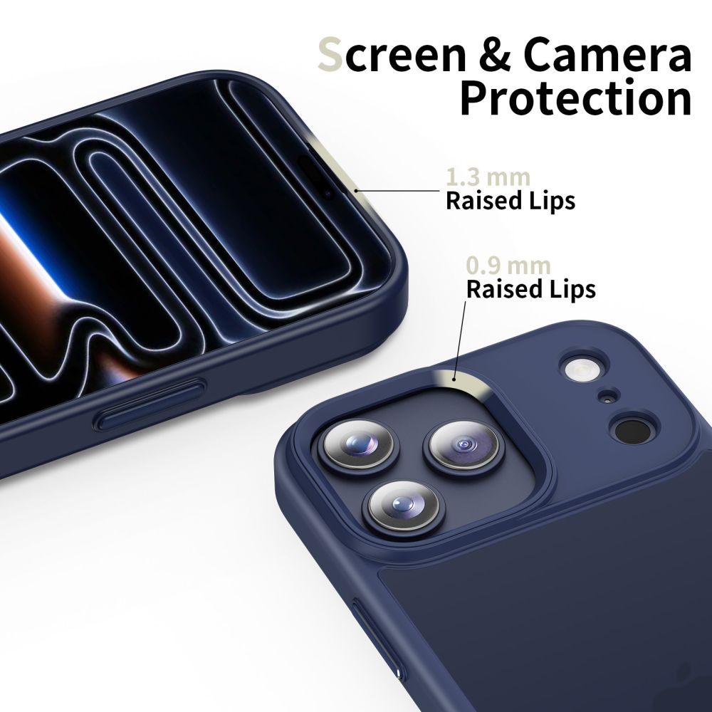 Étui pour Apple iPhone 17 Pro, Tech-Protect, Magmat, Bleu Marine Mat