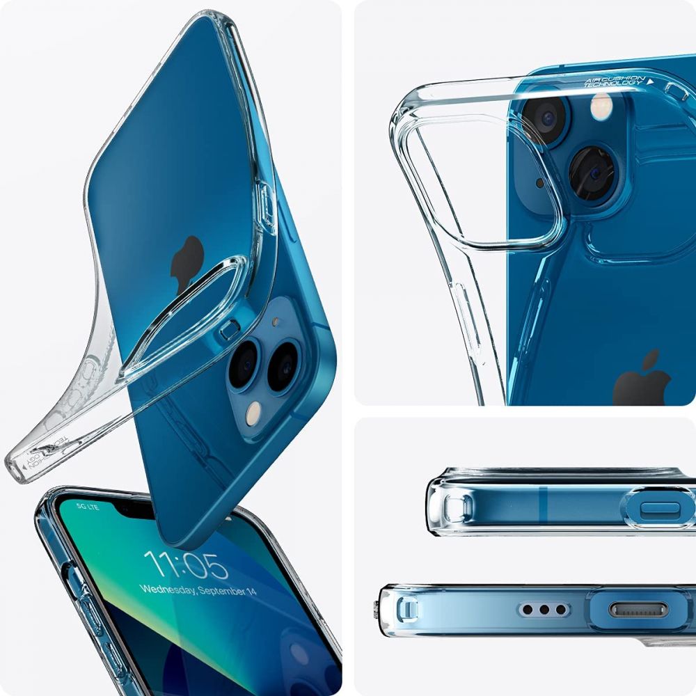 Coque pour Apple iPhone 13, Spigen, Liquid Crystal, Transparent