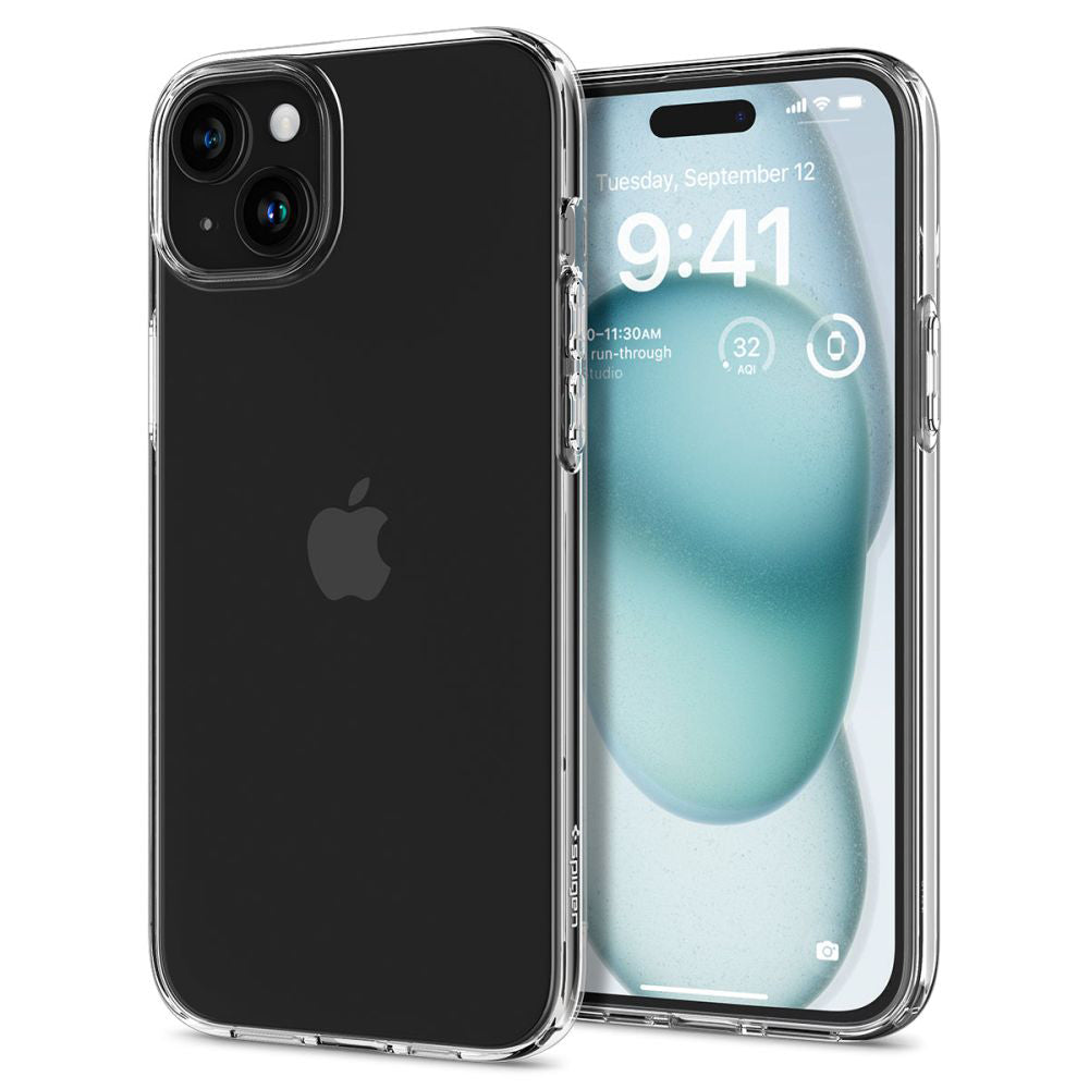 Étui pour Apple iPhone 15, Spigen, Liquid Crystal, Transparent