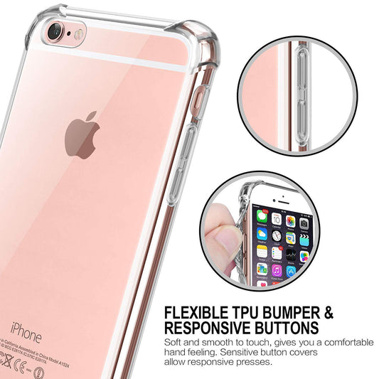Coque pour Apple iPhone SE (2022) / SE (2020) / 8 / 7, Techsuit, Antichoc Claire, Transparente