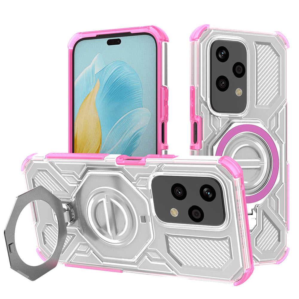 Coque pour Honor 200 Lite, Techsuit, Carbon Shield Pro, Rose
