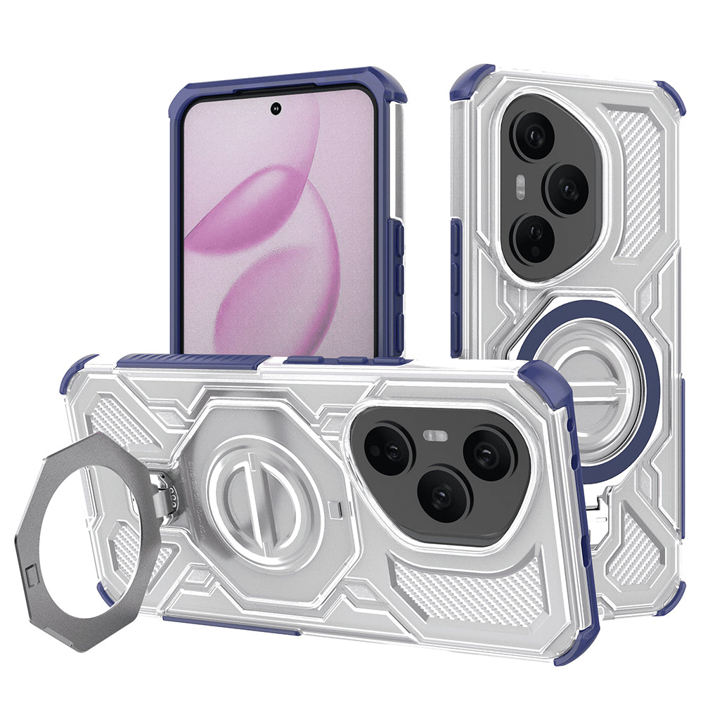 Coque pour Honor 400 Pro, Techsuit, Carbon Shield Pro, Bleue