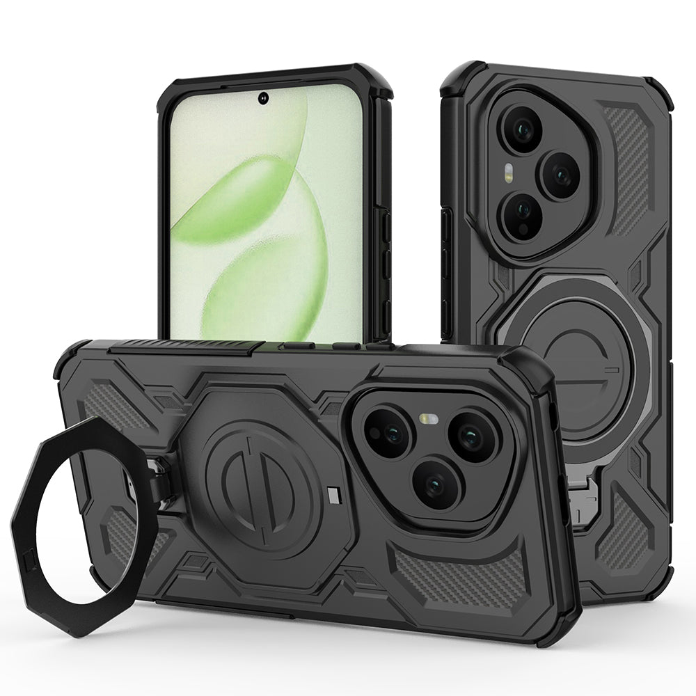 Coque pour Honor 400 Pro, Techsuit, Carbon Shield Pro, Noire