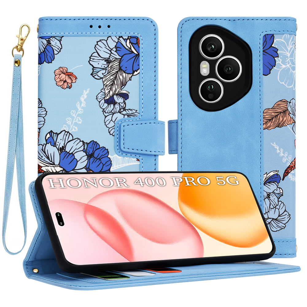 Coque pour Honor 400 Pro, Techsuit, FlipCraft, Bleu