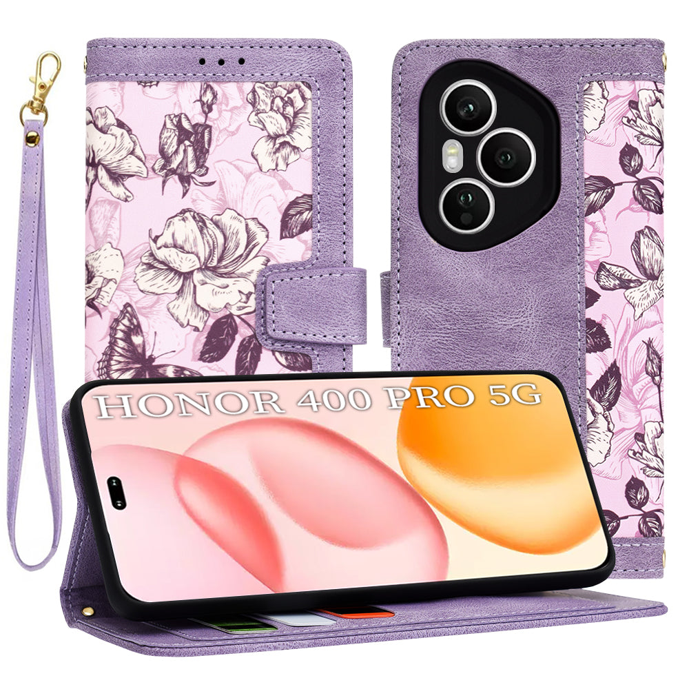 Coque pour Honor 400 Pro, Techsuit, FlipCraft, Violet