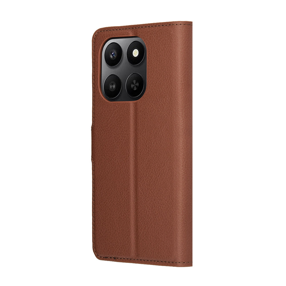 Hülle für Honor 400 Smart 4G / X7d 4G / 400 Smart 5G, Techsuit, Leder Folio, Braun