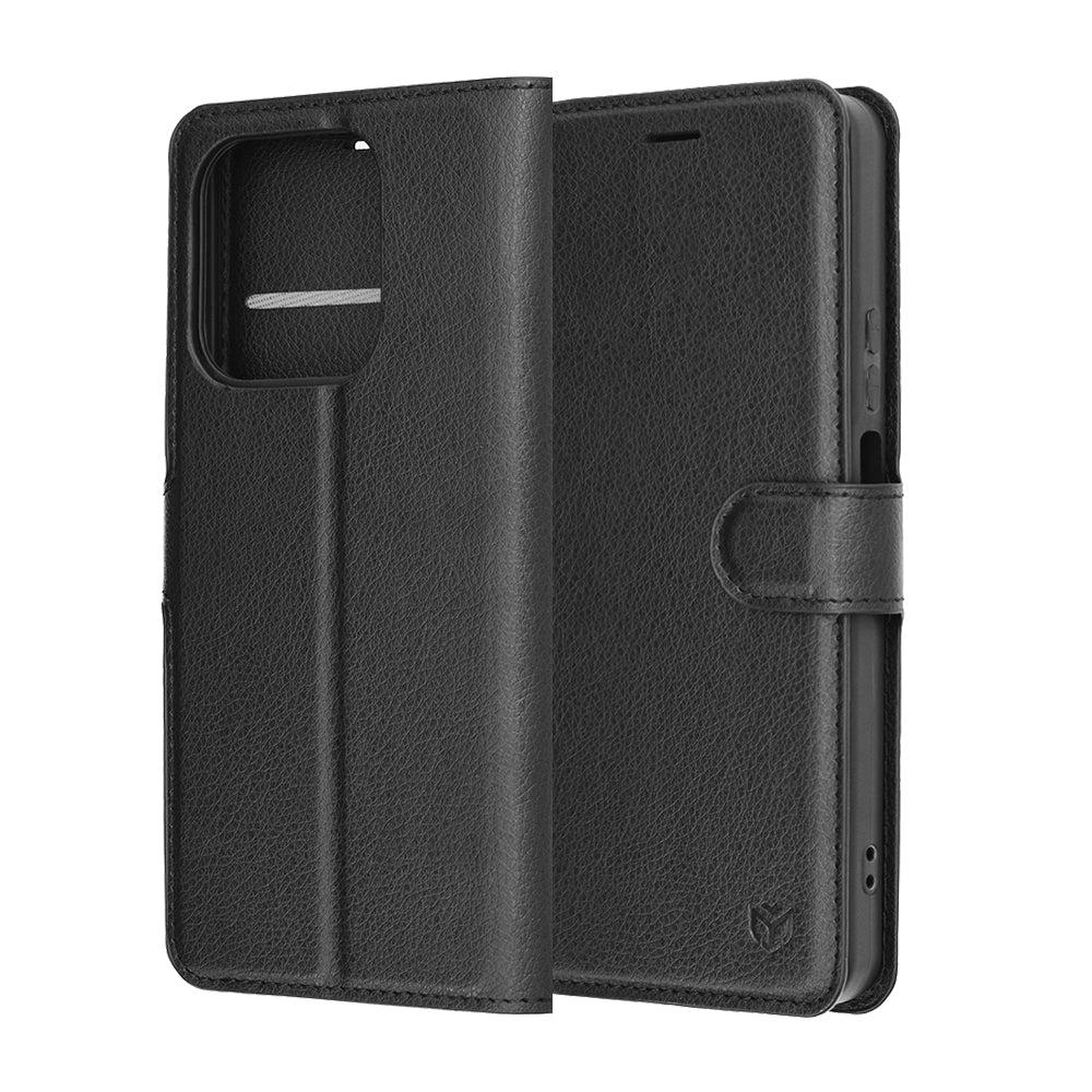 Coque pour Honor 400 Smart 4G / X7d 4G / 400 Smart 5G, Techsuit, Folio en cuir, Noir