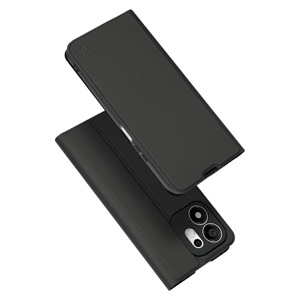 Coque pour Honor 600 Smart, Techsuit, Magskin Book Long Blitz Cutout, Noire