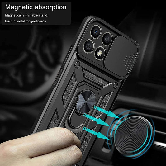 Coque pour Honor 70 Lite / X6 / X8 5G, Techsuit, CamShield, Noire