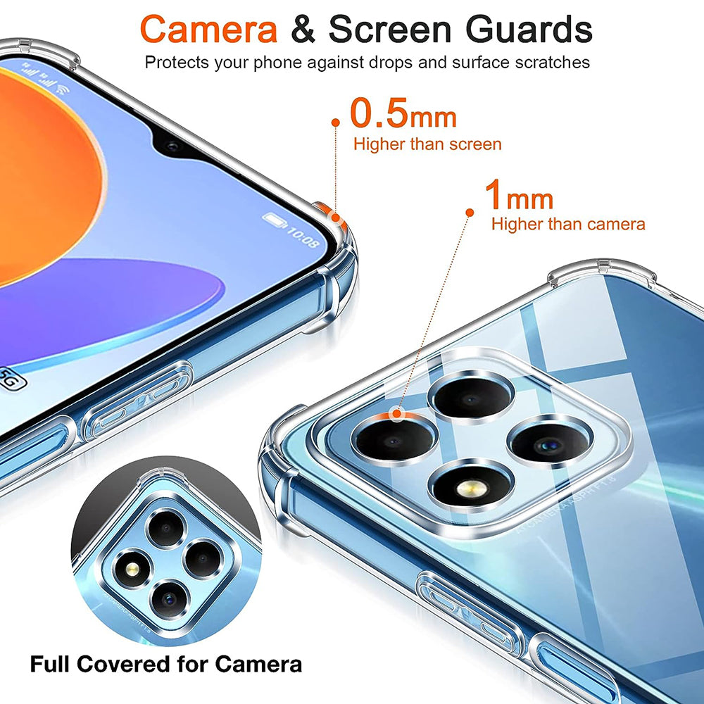 Coque pour Honor 70 Lite / X6 / X8 5G, Techsuit, Antichoc Claire, Transparente