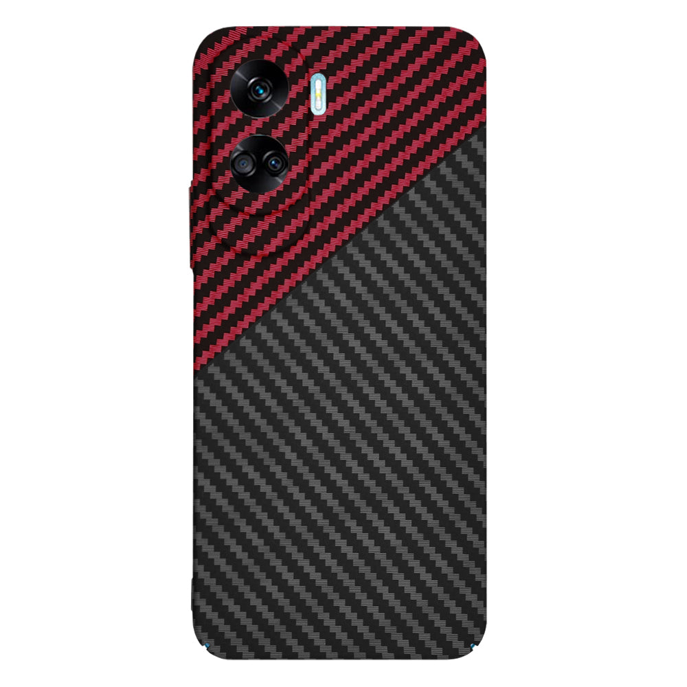 Coque pour Honor 90 Lite, Techsuit, Carbonite FiberShell, Noir Rouge