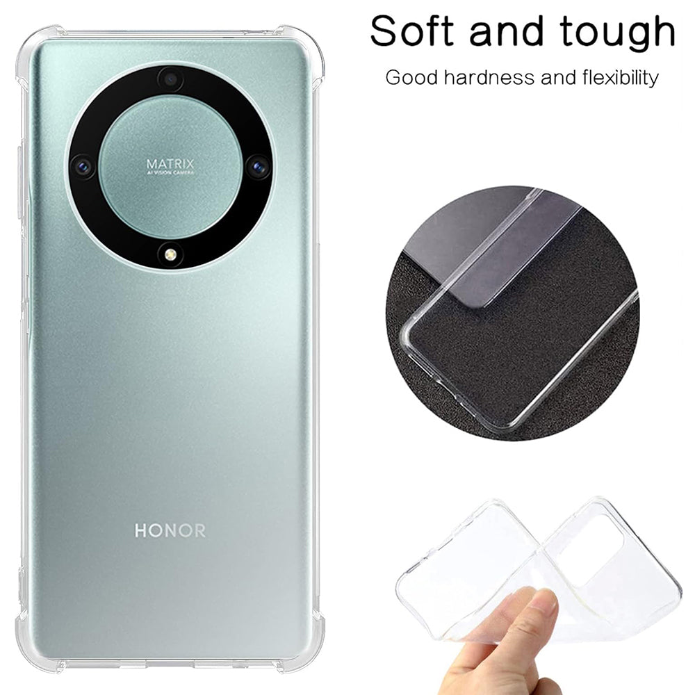 Coque pour Honor Magic5 Lite, Techsuit, Antichoc Claire, Transparente