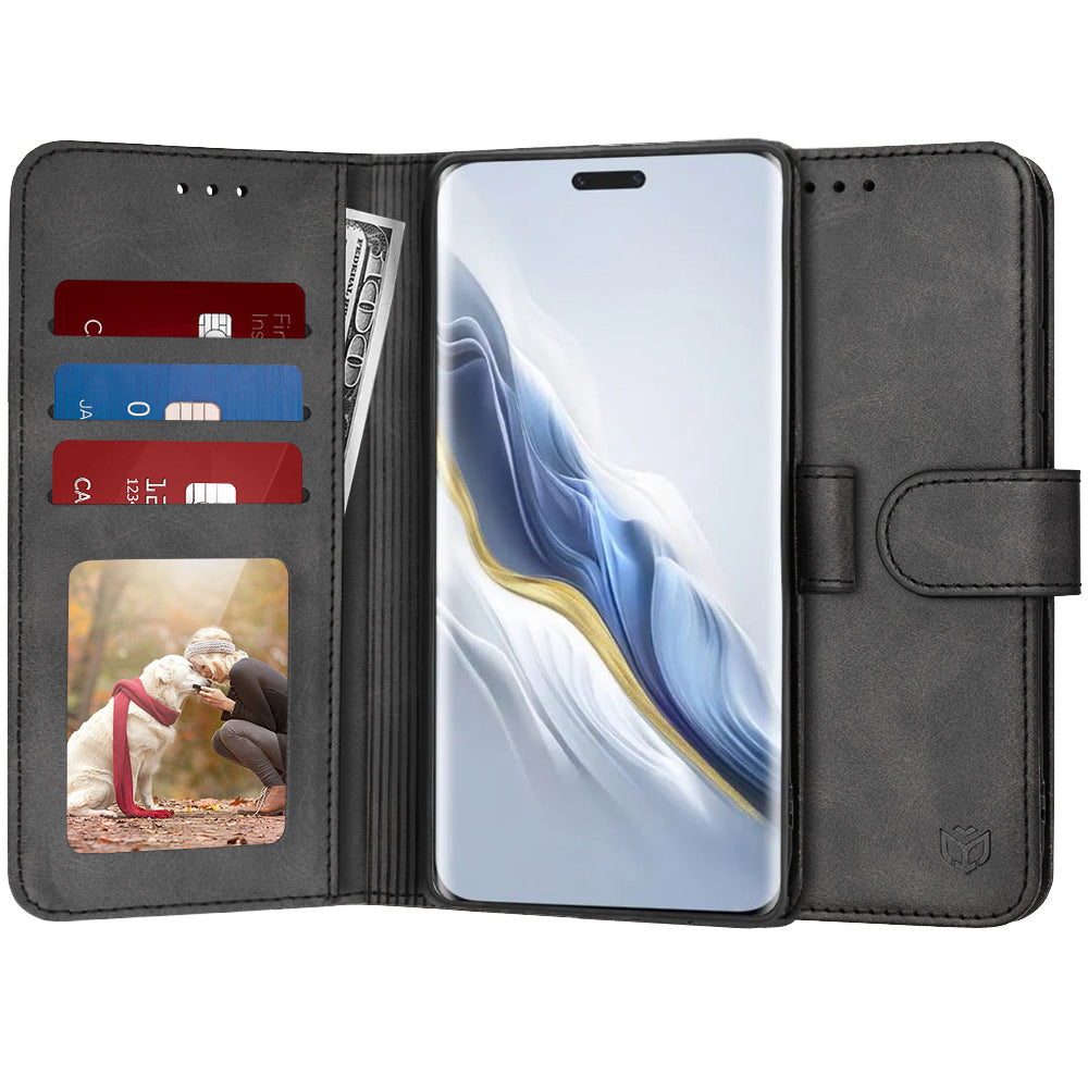 Coque pour Honor Magic6 Pro, Techsuit, Diary Book, Noire