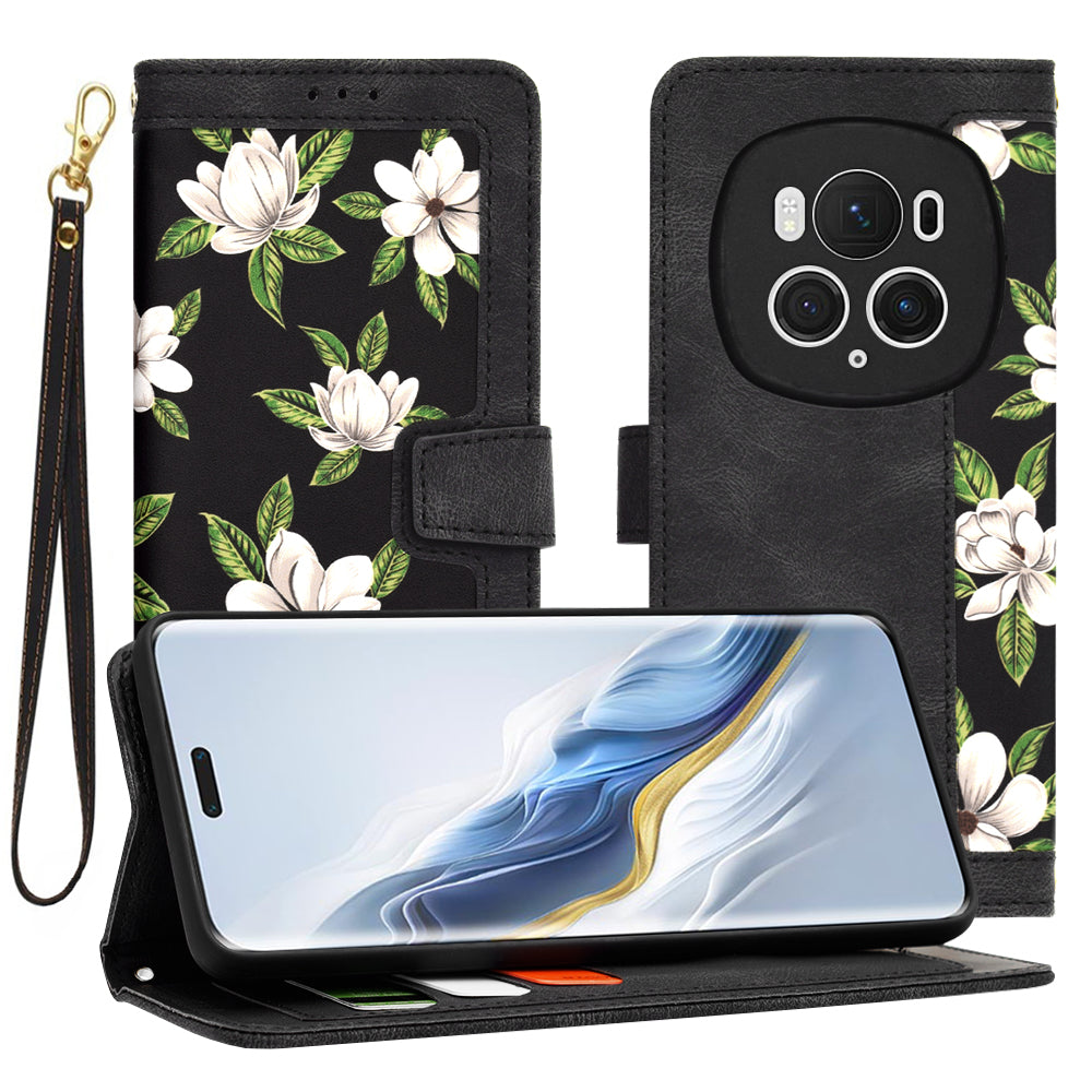 Coque pour Honor Magic6 Pro, Techsuit, FlipCraft, Noire