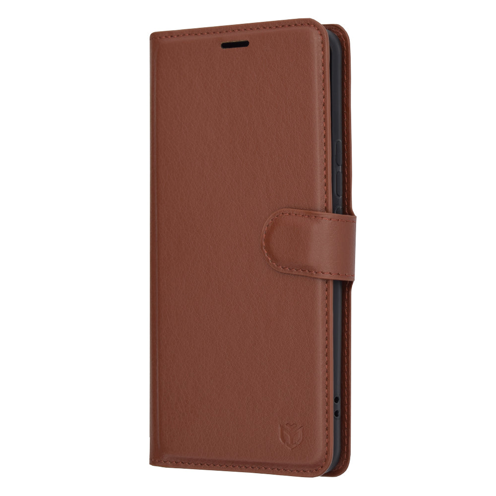 Coque pour Honor Magic6 Pro, Techsuit, Leather Folio, Marron