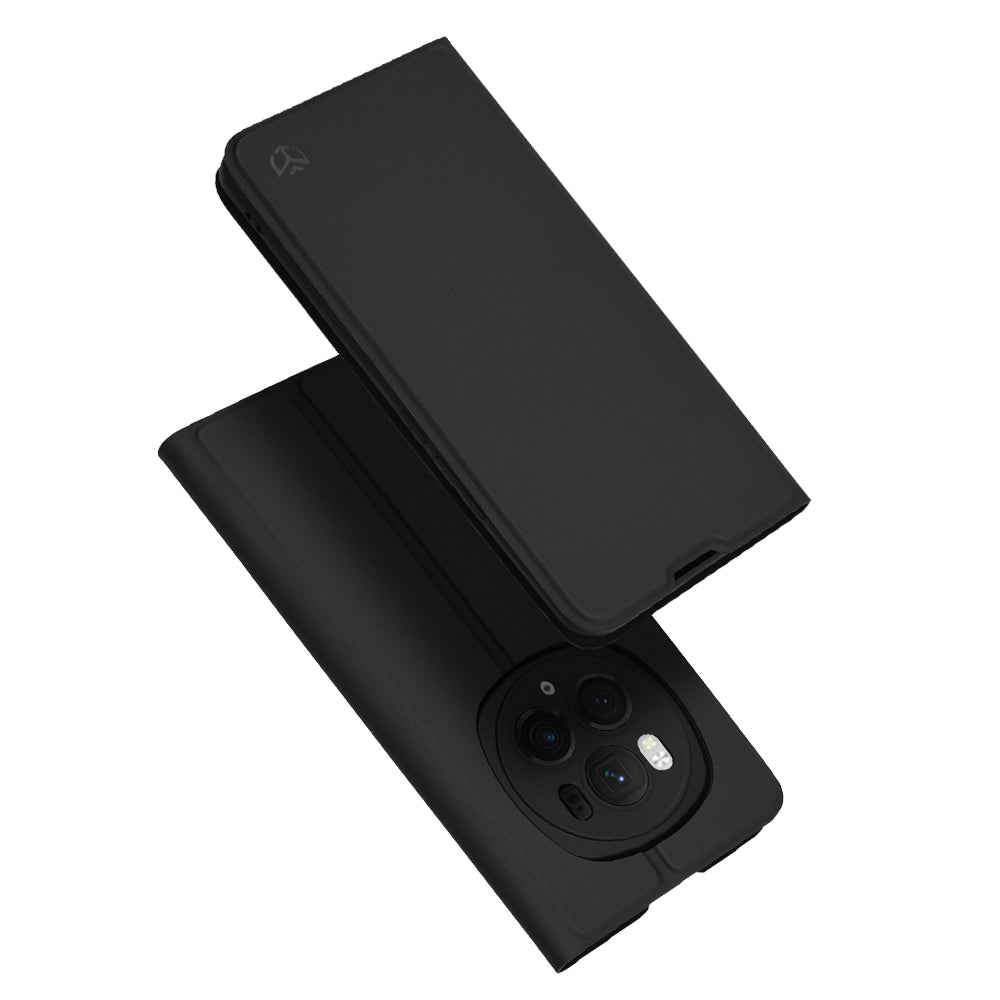 Coque pour Honor Magic6 Pro, Techsuit, Magskin Book, Noire