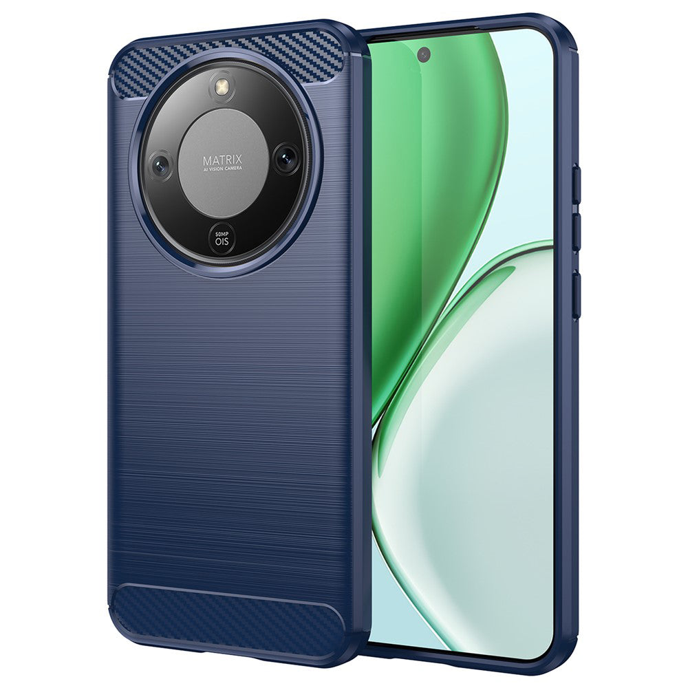 Hülle für Honor Magic8 Lite, Techsuit, Carbon, Blau