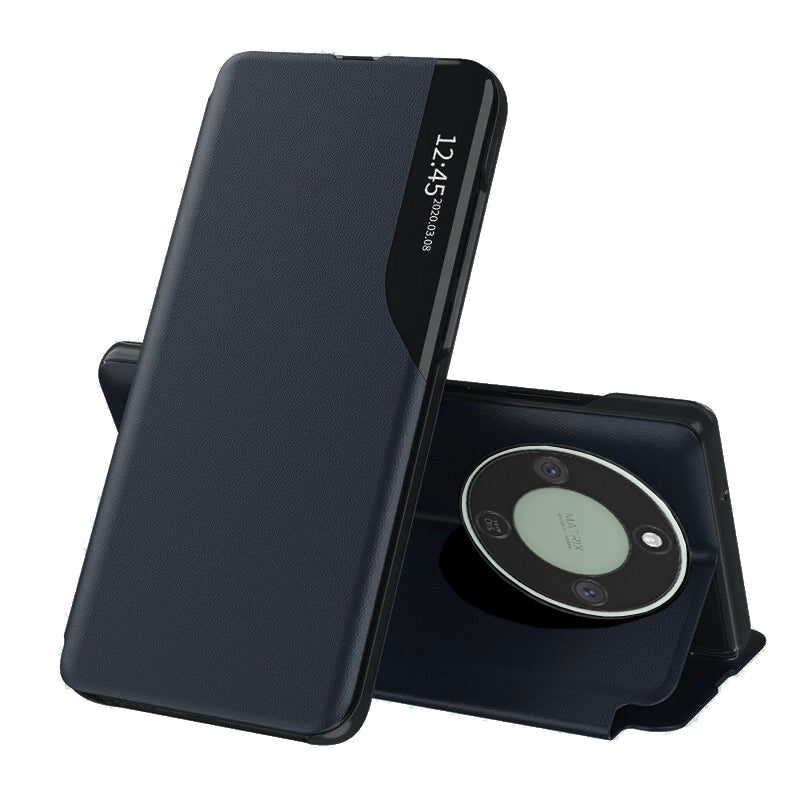 Étui pour Honor Magic8 Lite, Techsuit, eFold, Bleu Foncé