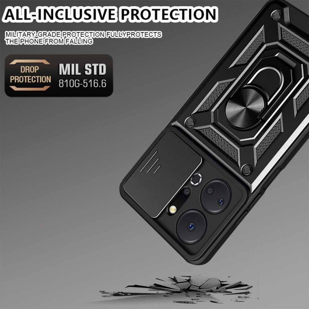 Étui pour Honor X7a, Techsuit, CamShield, Bleu