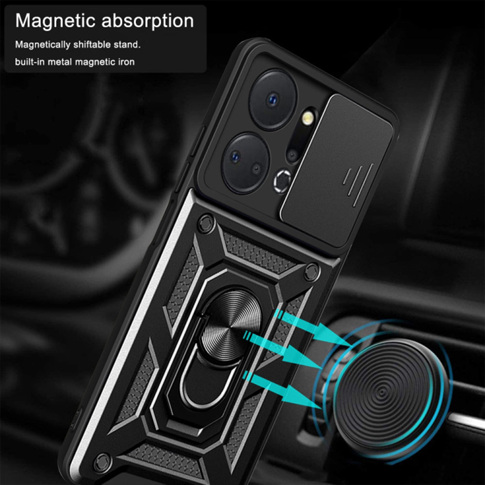 Étui pour Honor X7a, Techsuit, CamShield, Bleu