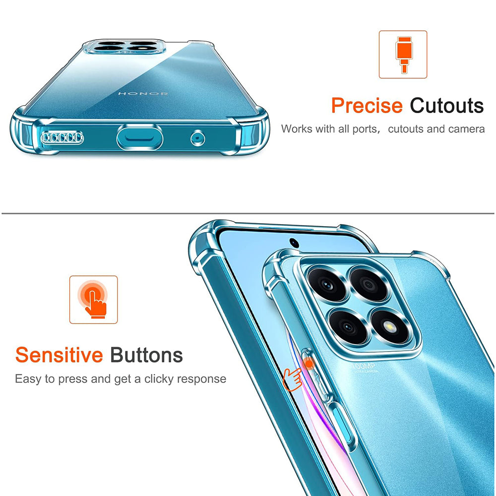 Coque pour Honor X8a, Techsuit, Anti-choc Claire, Transparente