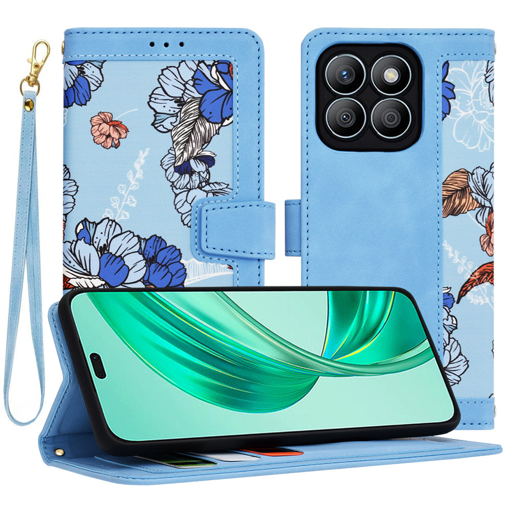 Coque pour Honor X8b, Techsuit, FlipCraft, Bleu