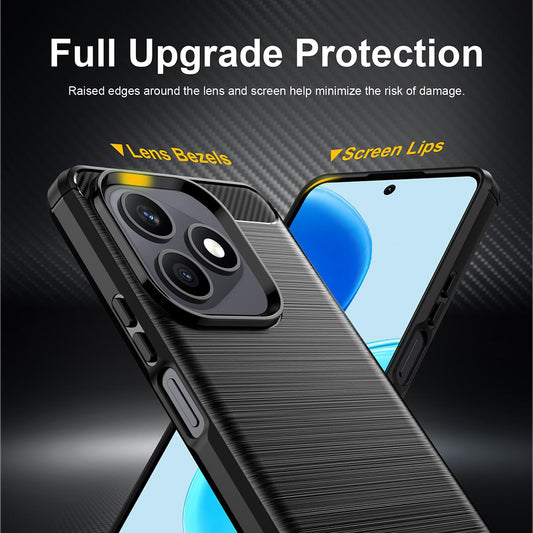 Coque pour Honor X8d, Techsuit, Carbone, Noire