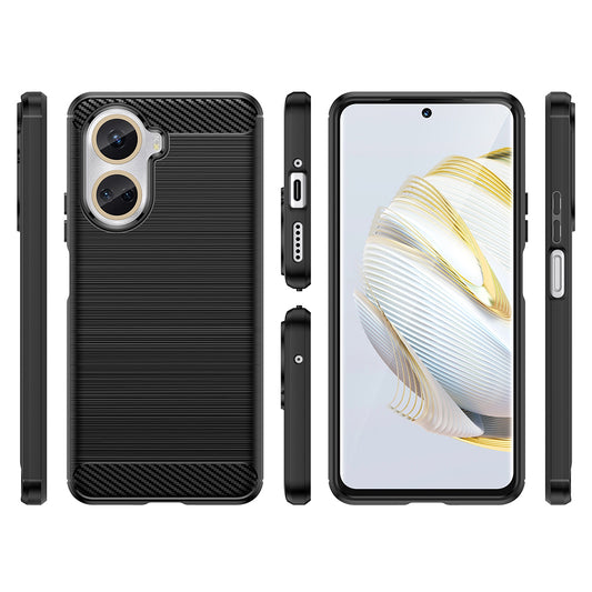 Coque pour Huawei nova 10 SE, Techsuit, Carbone, Noire