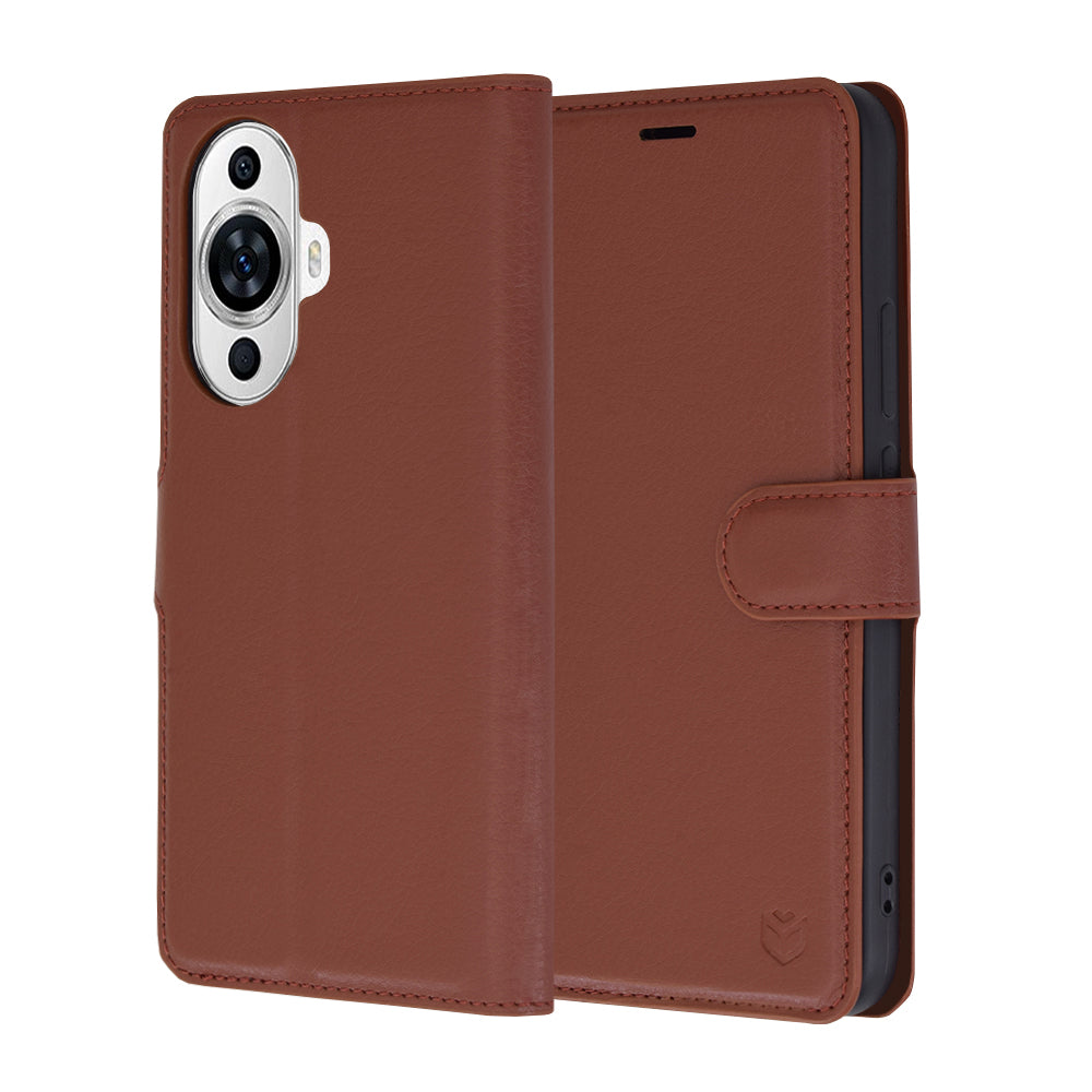 Coque pour Huawei nova 12s / nova 11, Techsuit, Leather Folio, Marron
