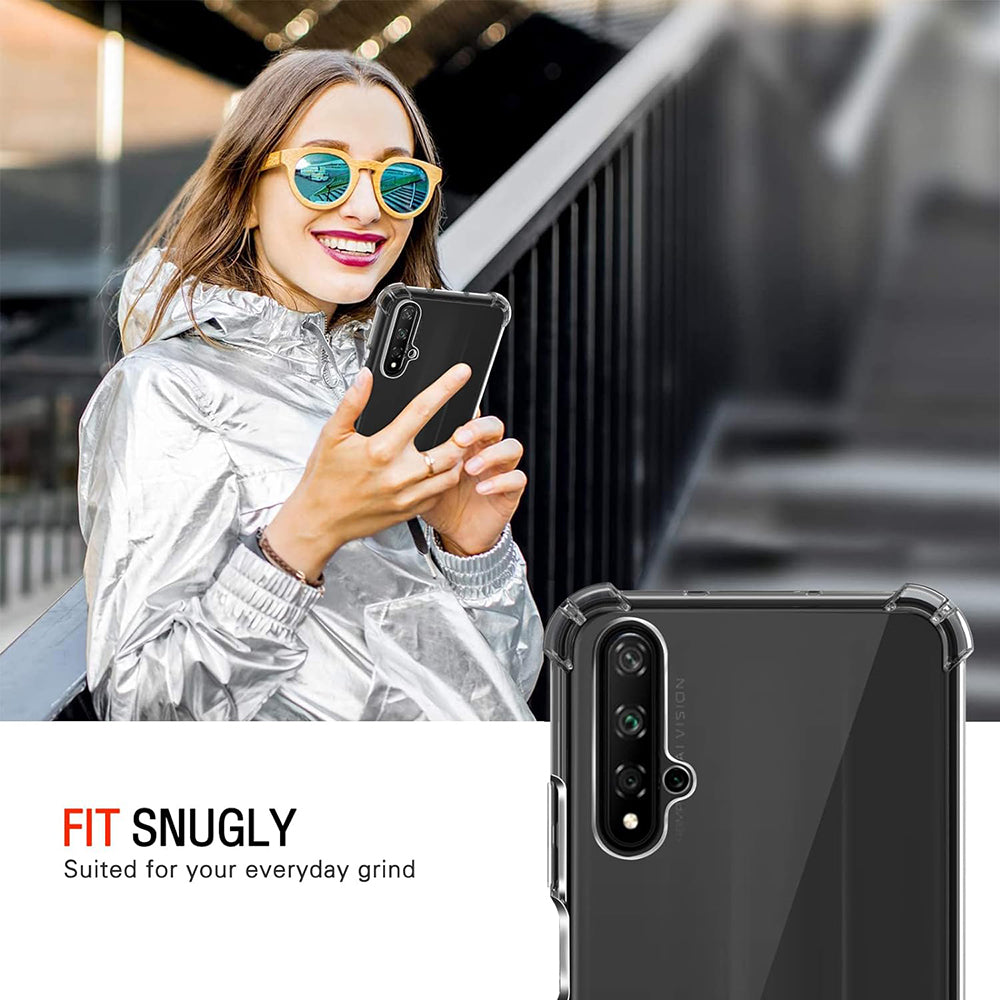 Coque pour Huawei nova 5T / Honor 20, Techsuit, Antichoc Claire, Transparente