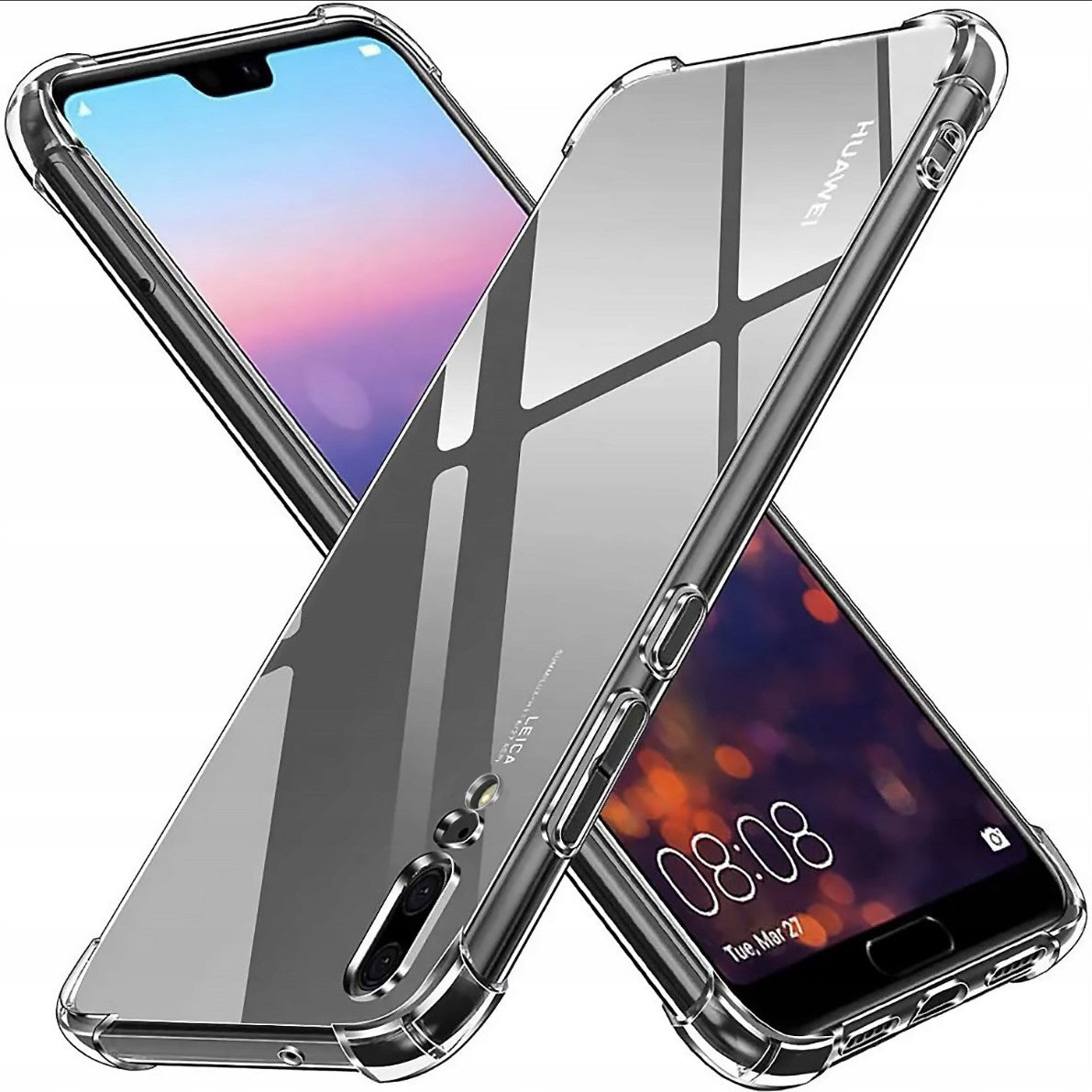 Coque pour Huawei P20, Techsuit, Anti-choc Claire, Transparente
