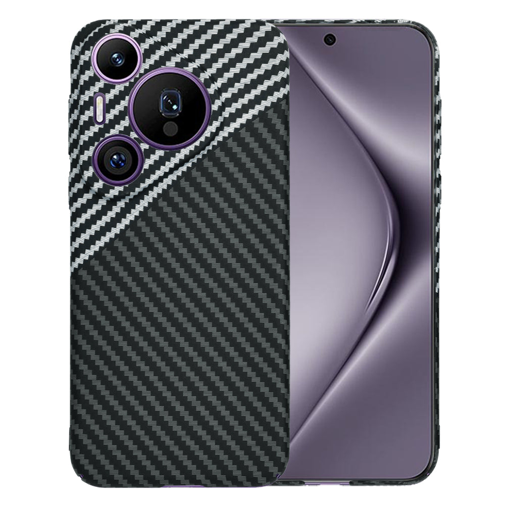 Coque pour Huawei Pura 70 Pro, Techsuit, Carbonite FiberShell, Noir Gris