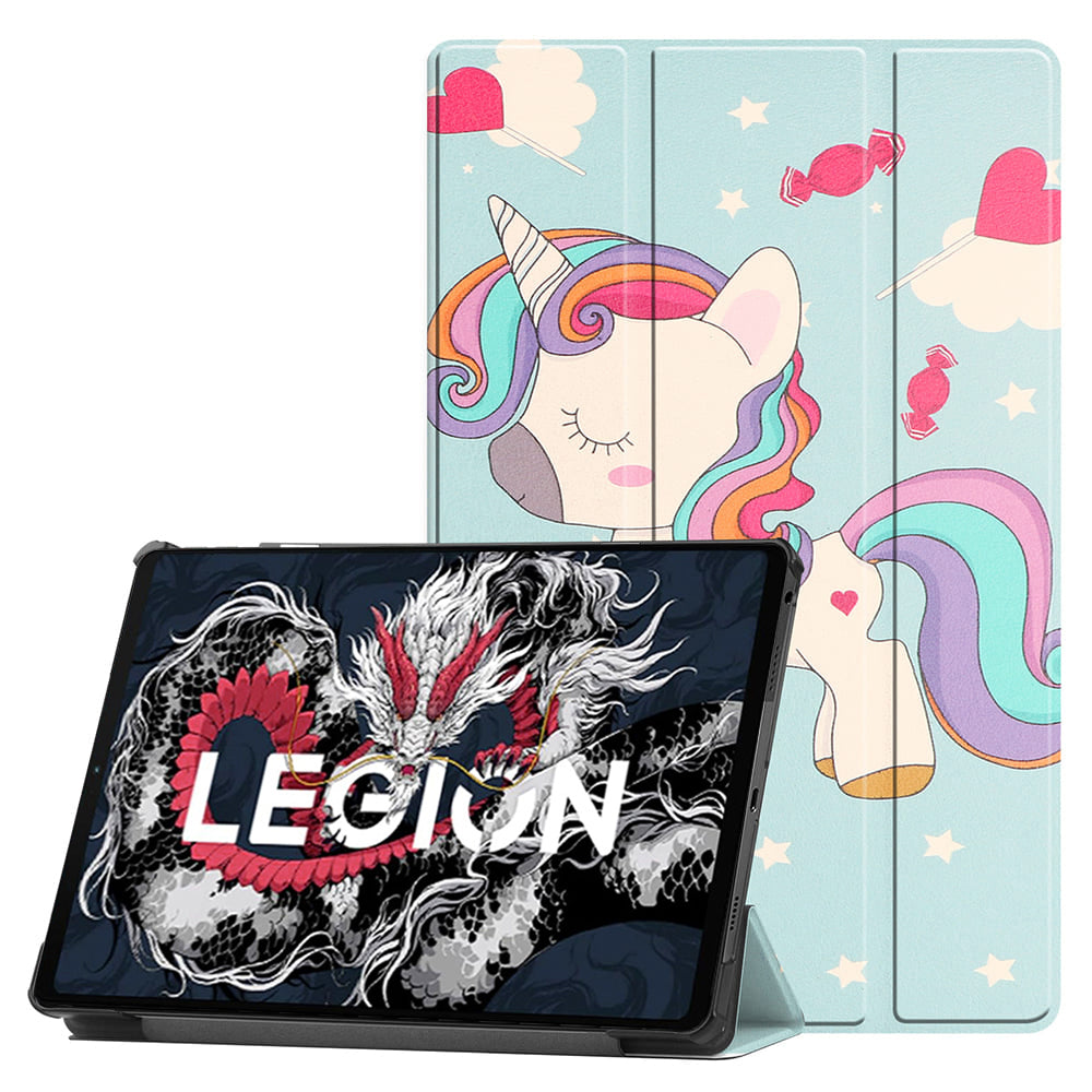 Hülle für Lenovo Legion Y700 (2025), Techsuit, FoldPro Unicorn, Mehrfarbig