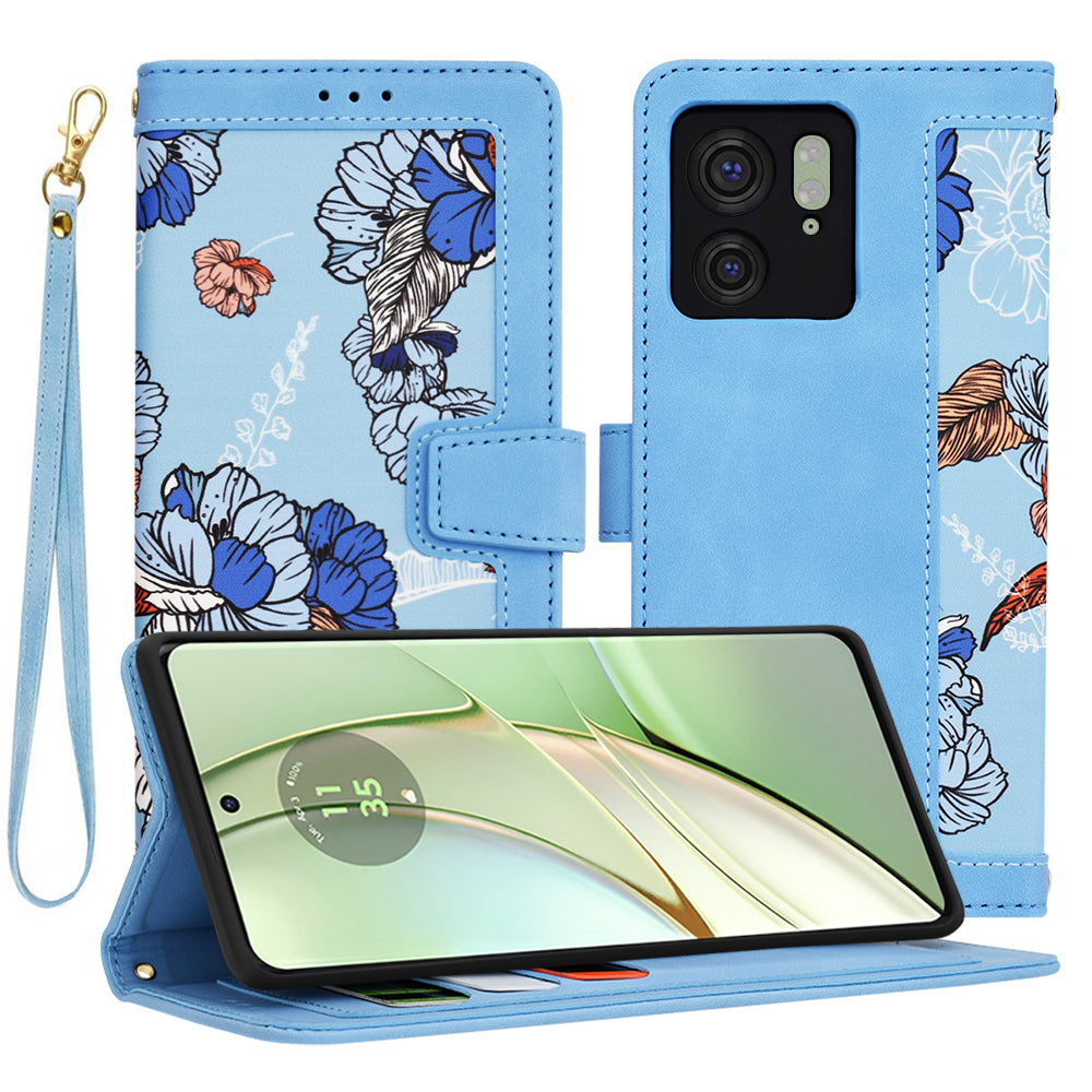 Coque pour Motorola Edge (2023) / Edge 40, Techsuit, FlipCraft, Bleu