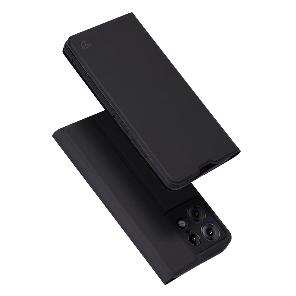 Coque pour Motorola Edge 50 Pro, Techsuit, Magskin Book, Noire