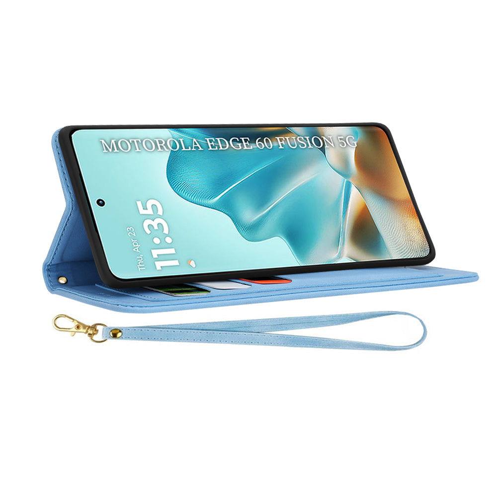 Coque pour Motorola Edge 60 Fusion / Edge 60, Techsuit, FlipCraft, Bleu