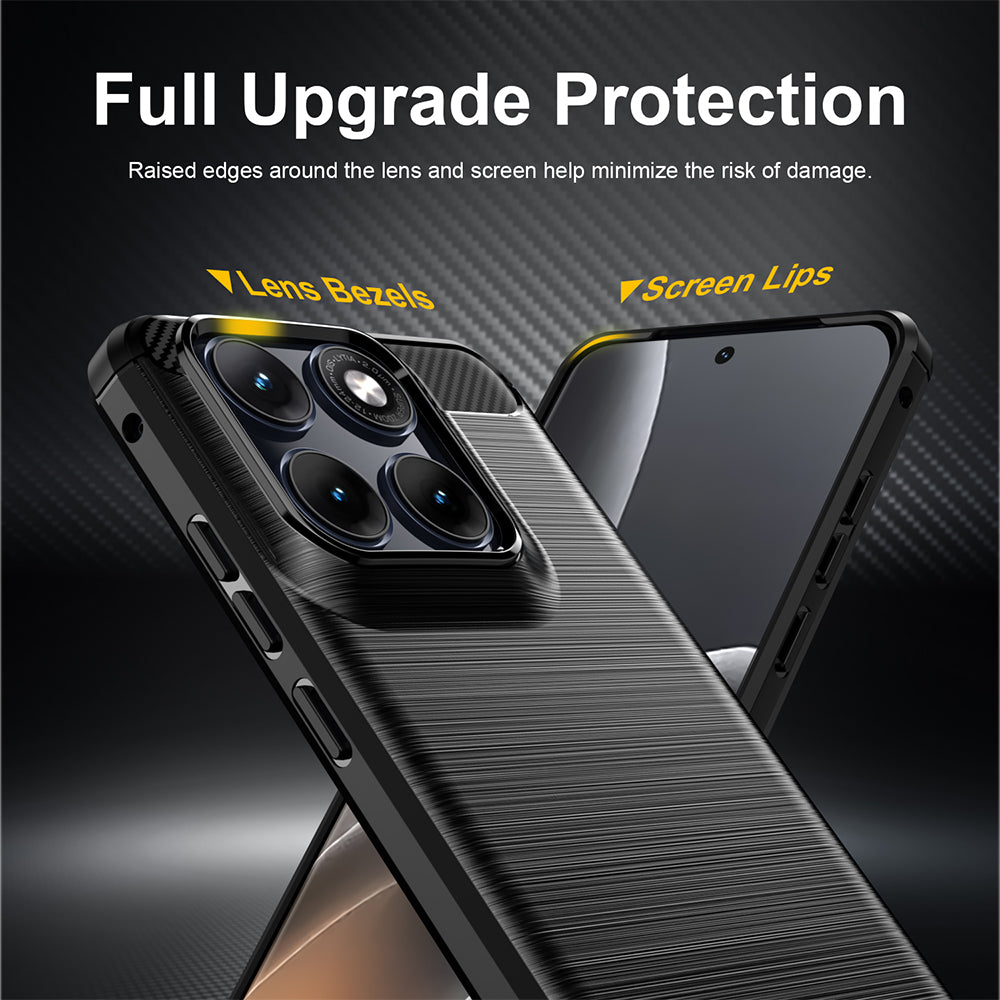 Étui pour Motorola Edge 70 Fusion, Techsuit, Carbone, Noir