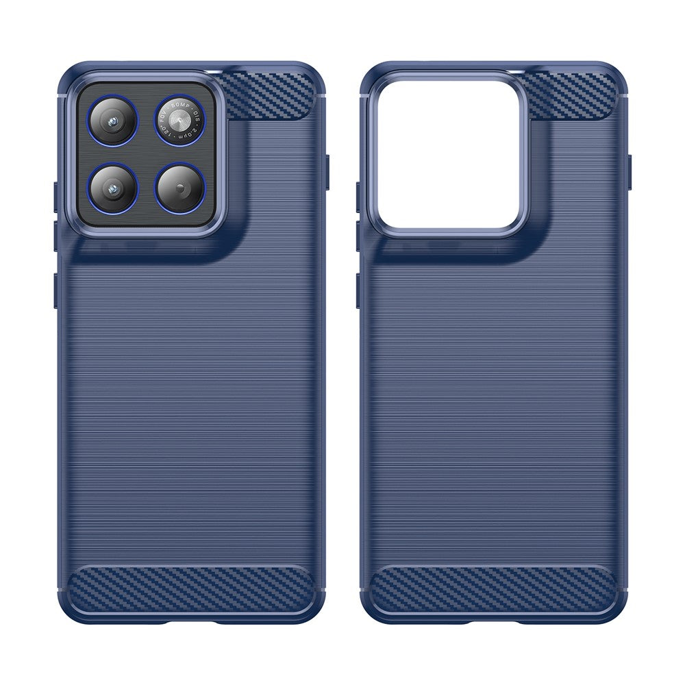 Hülle für Motorola Edge 70, Techsuit, Carbon, Blau
