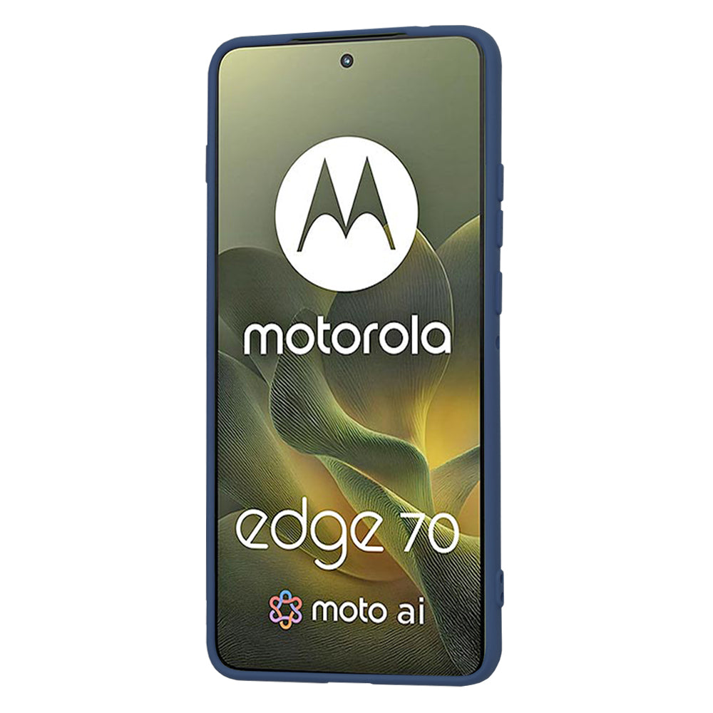 Étui pour Motorola Edge 70, Techsuit, SoftFlex, Bleu Marine