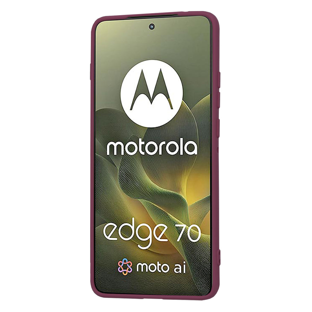 Case for Motorola Edge 70, Techsuit, SoftFlex, Burgundy