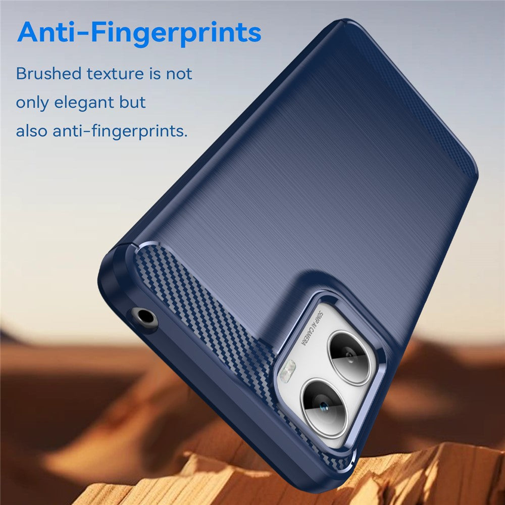 Hülle für Motorola Moto G06 Power / G06, Techsuit, Carbon, Blau