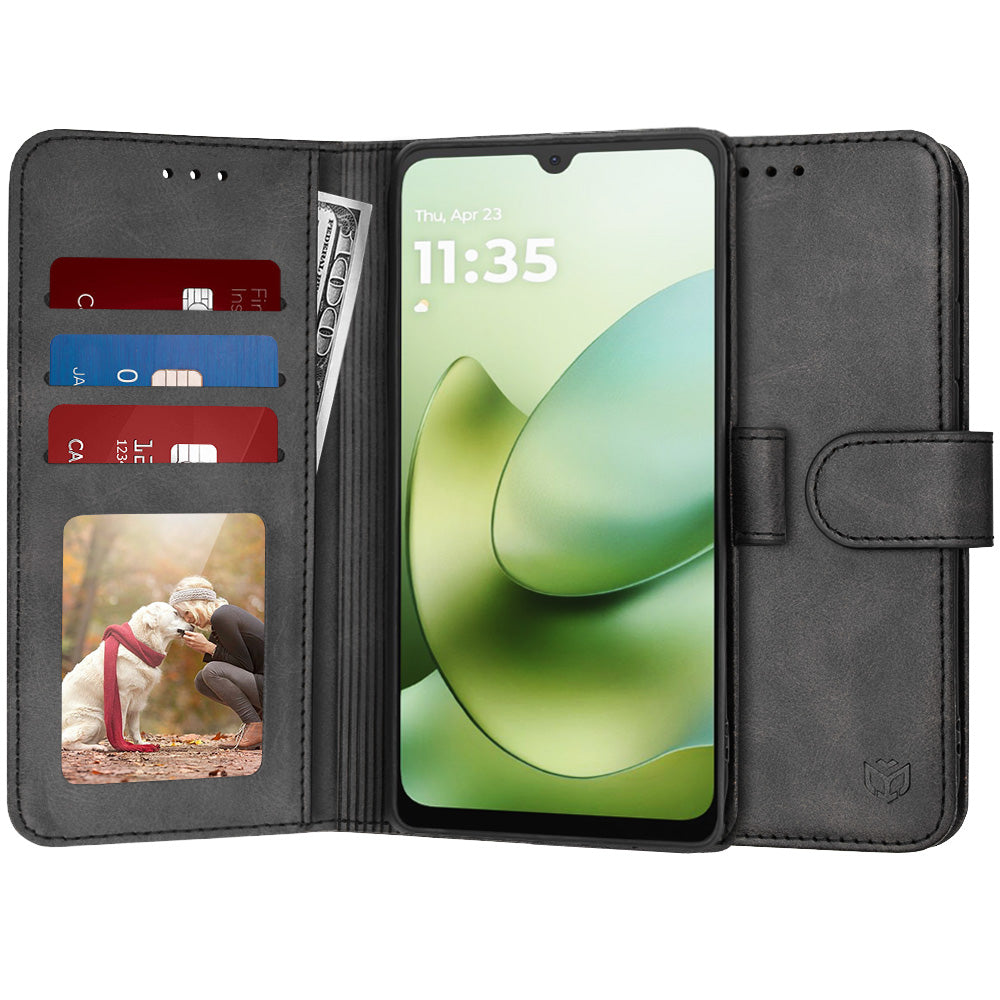 Hülle für Motorola Moto G06, Techsuit, Diary Book, Schwarz