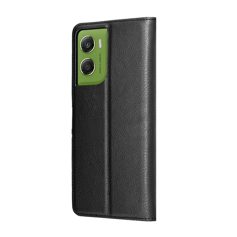Hülle für Motorola Moto G06, Techsuit, Leather Folio, Schwarz