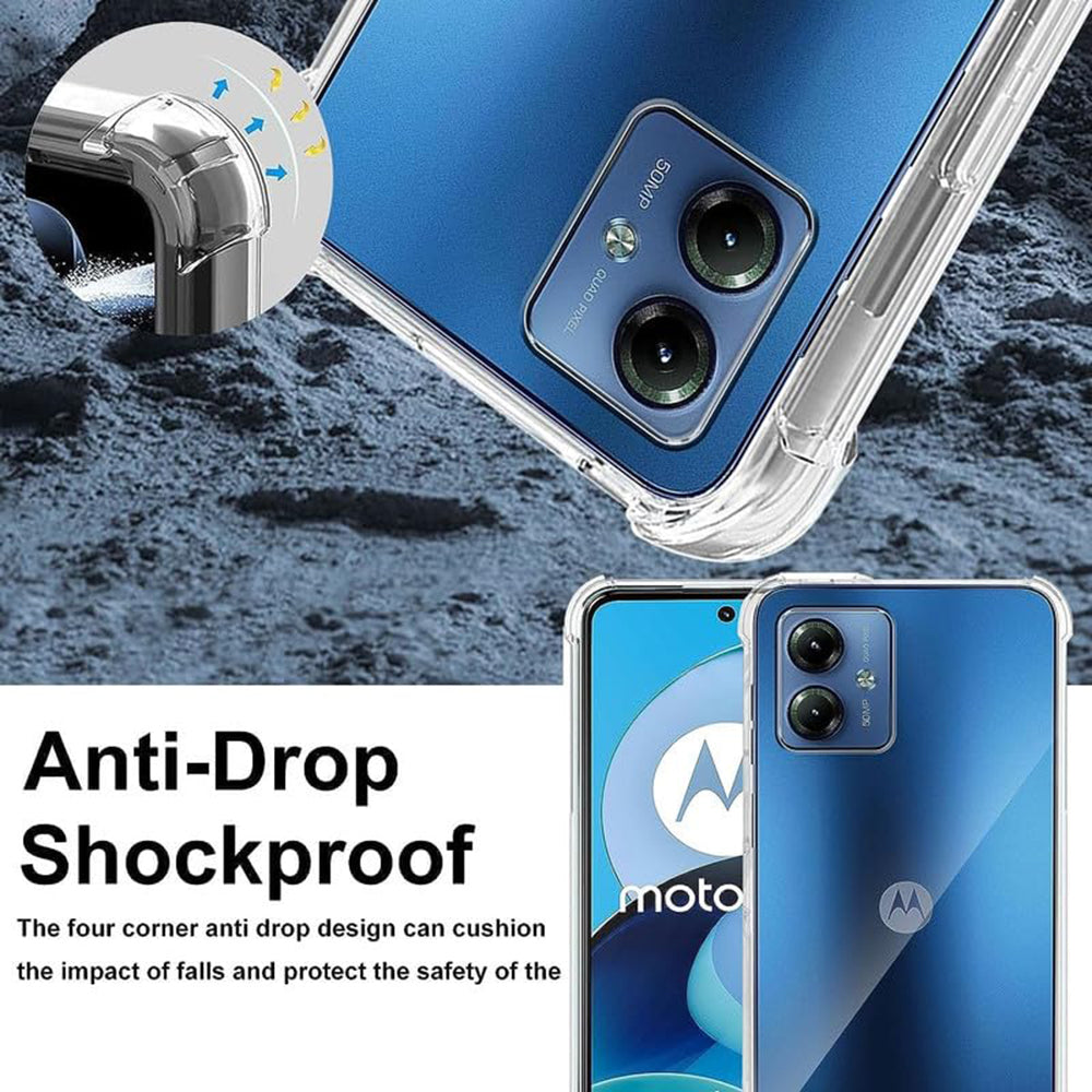 Coque pour Motorola Moto G54, Techsuit, Anti-choc Claire, Transparente
