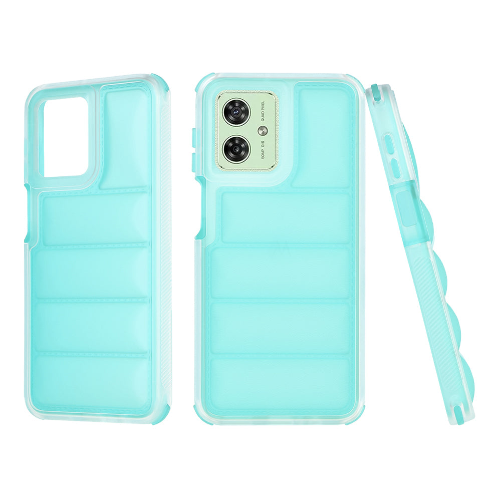 Coque pour Motorola Moto G54, Techsuit, Wave Shield, Turquoise