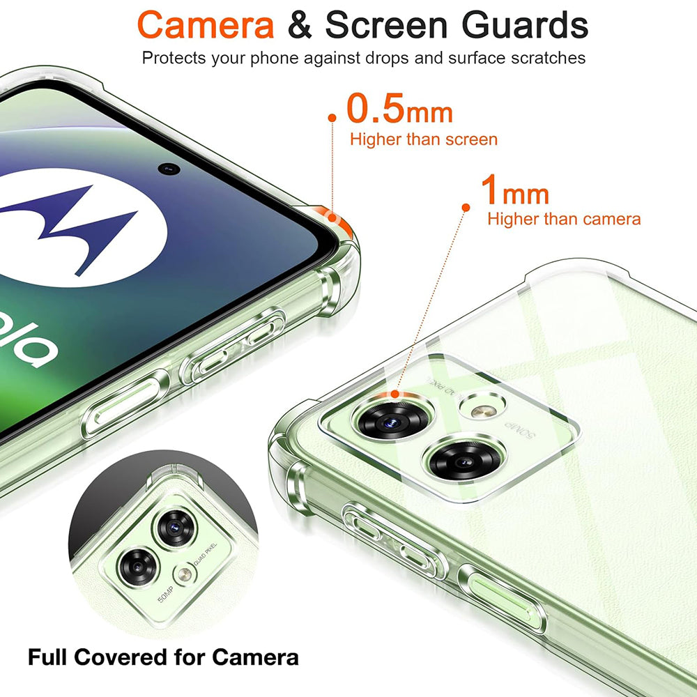 Coque pour Motorola Moto G64 / G54 Power Edition, Techsuit, Antichoc Claire, Transparente