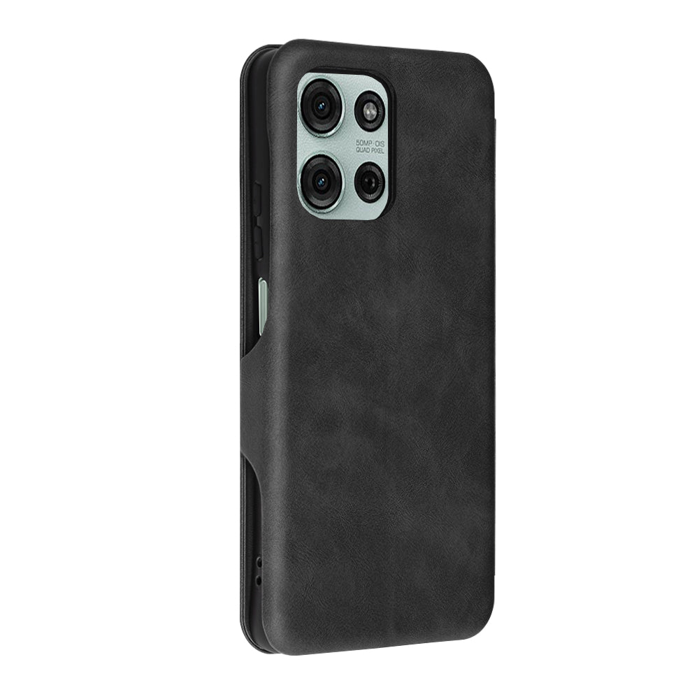 Coque pour Motorola Moto G75, Techsuit, Safe Wallet Plus, Noire